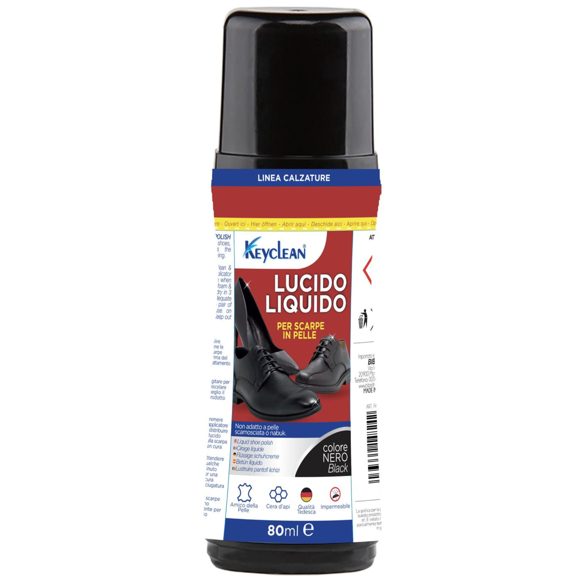 LUCIDO SCARPE LIQUIDO 80ML NEROBib