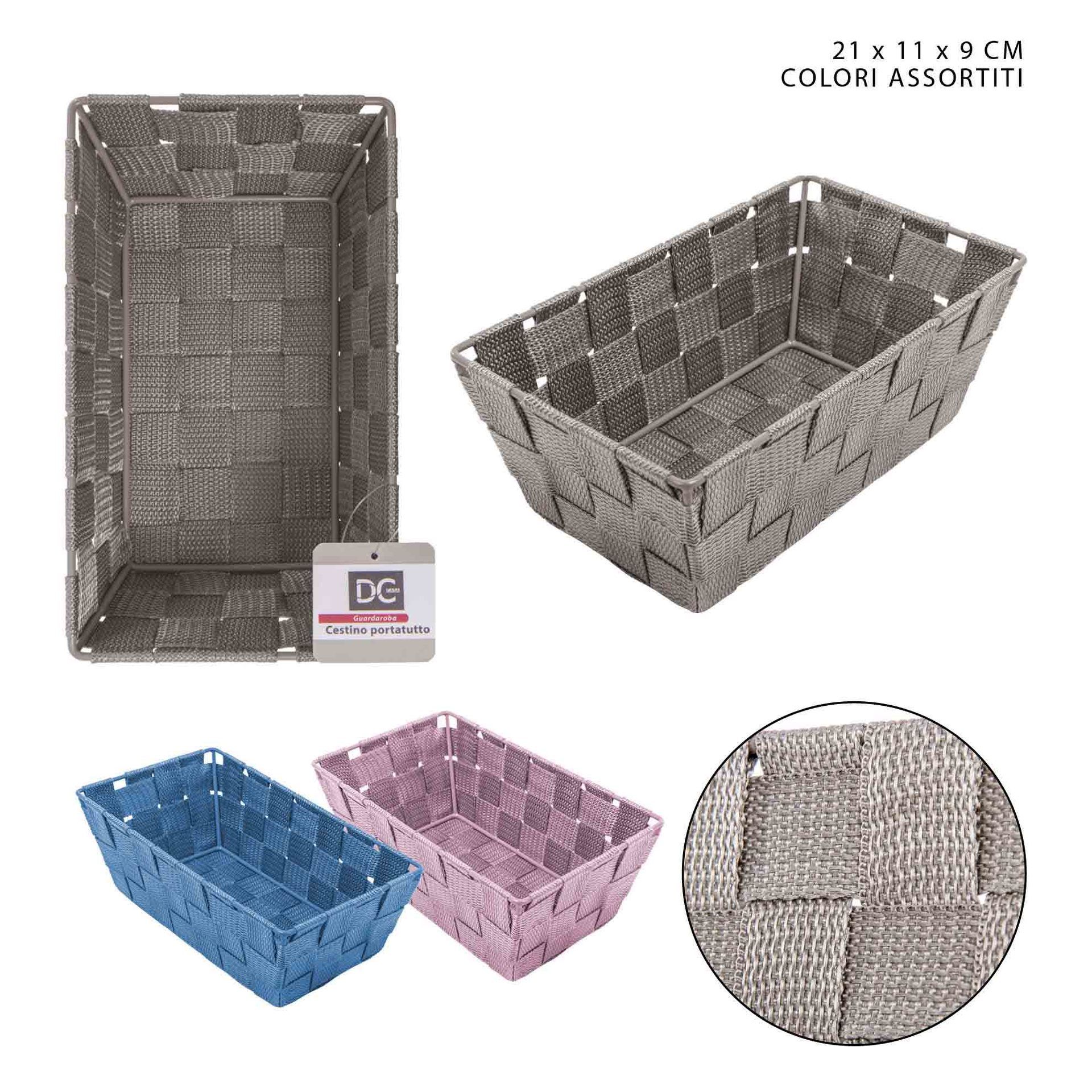 CESTINO PORTATUTTO IN PP 21X11X9CM ASS.Dc