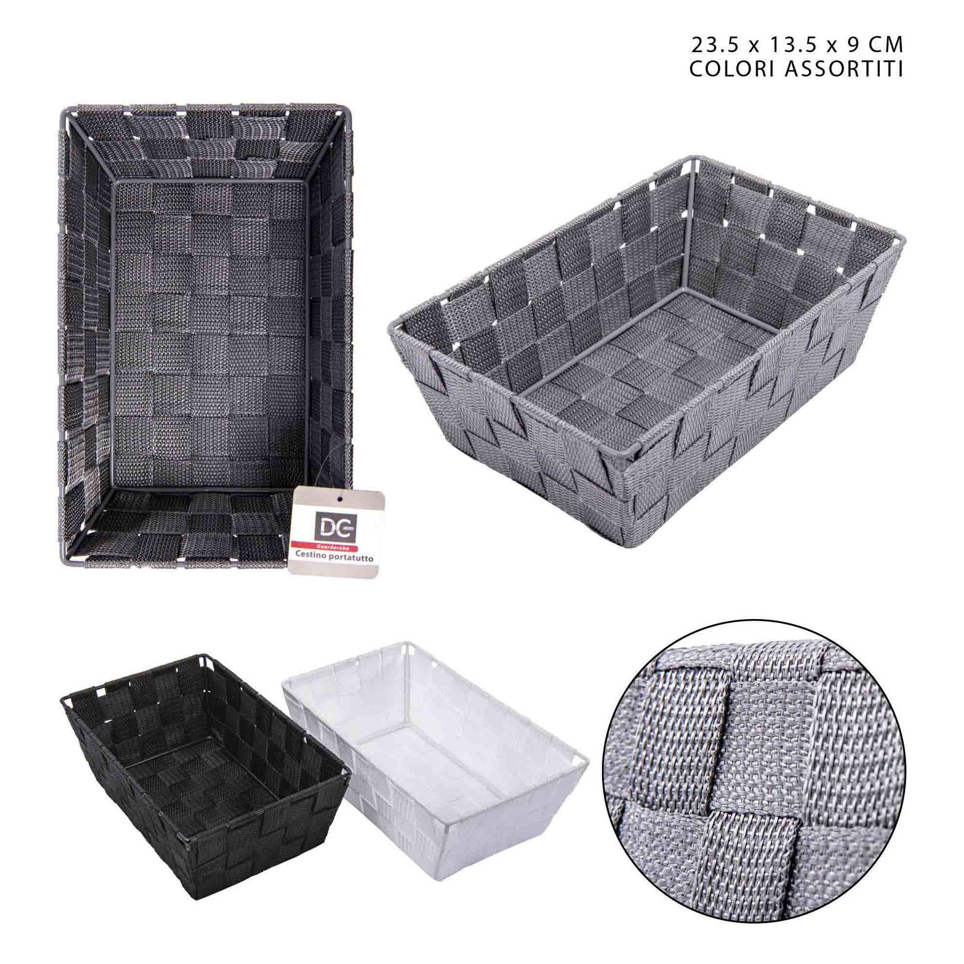 CESTINO PORTATUTTO IN PP 23.5X13.5X9CM ASS.Dc