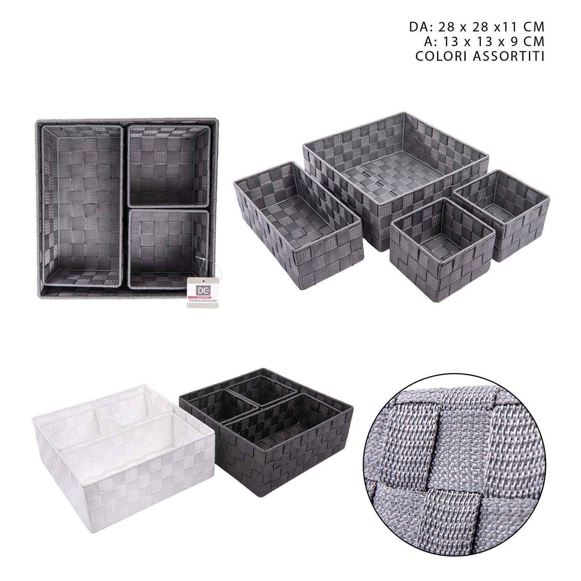 CESTINO PORTATUTTO IN PP 28X28X11CMDc