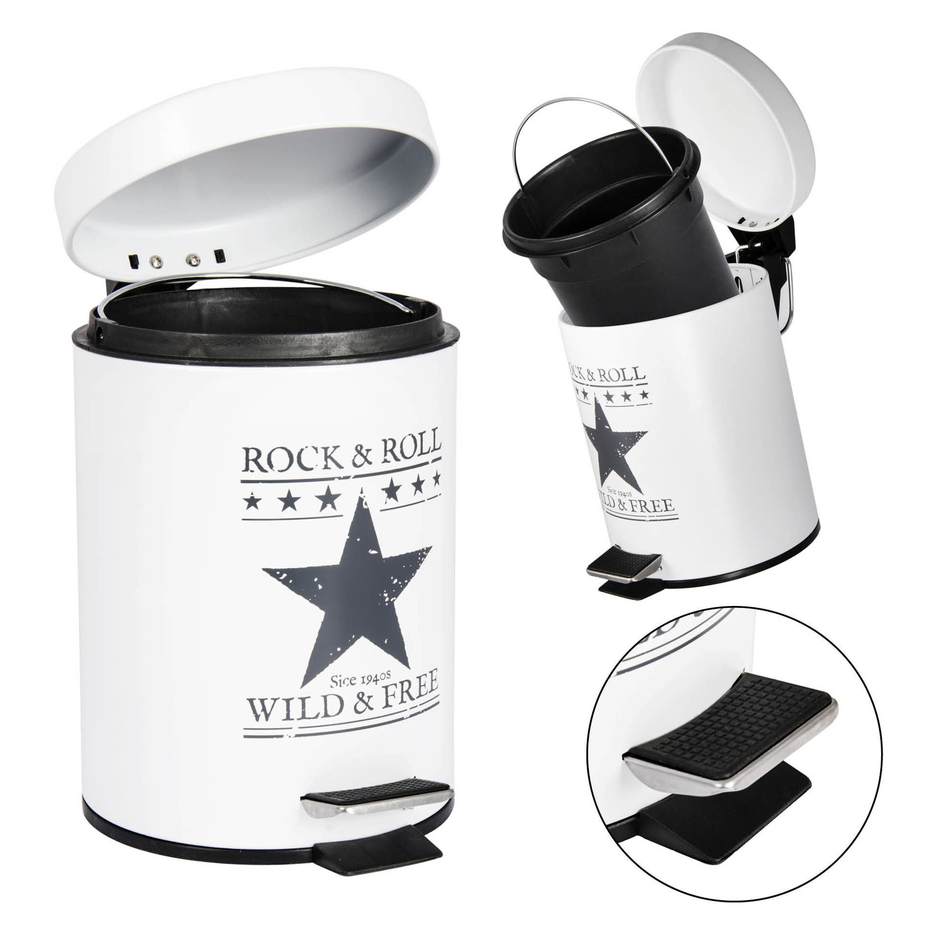 DC CASA PATTUMIERA PEDALE MET. 3L STELLADc