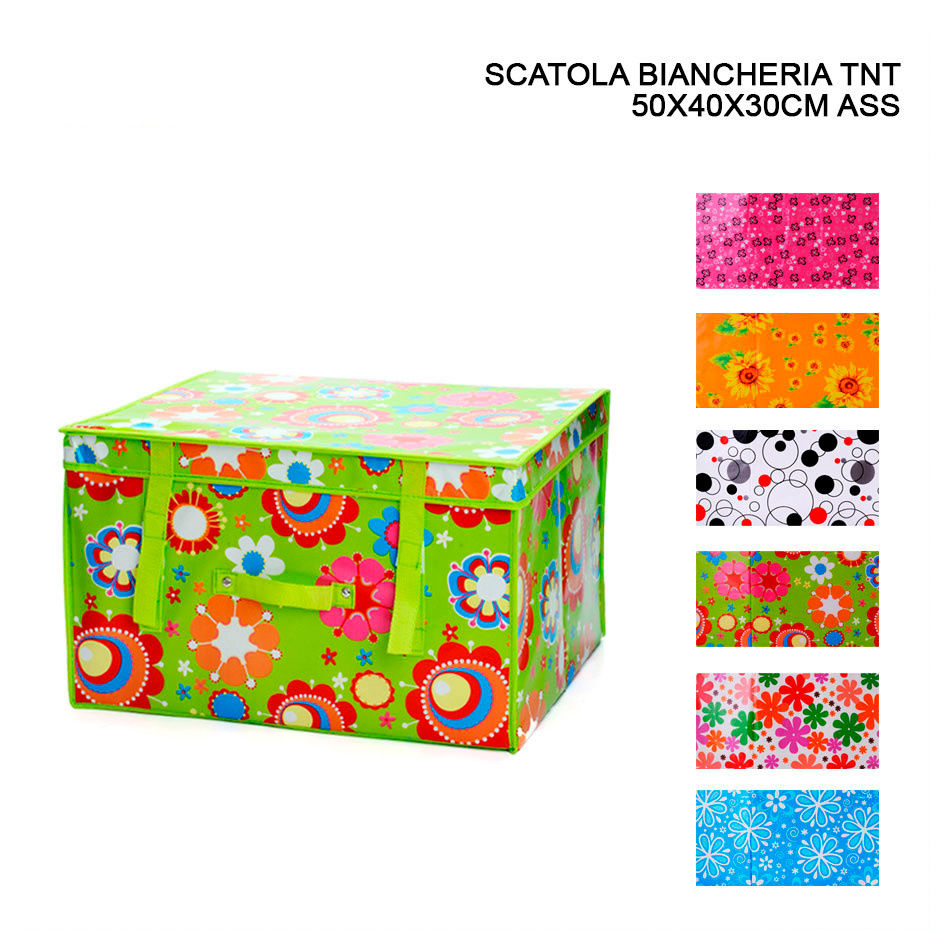 SCATOLA BIANCHERIA TNT 50X40X30CM ASSDc