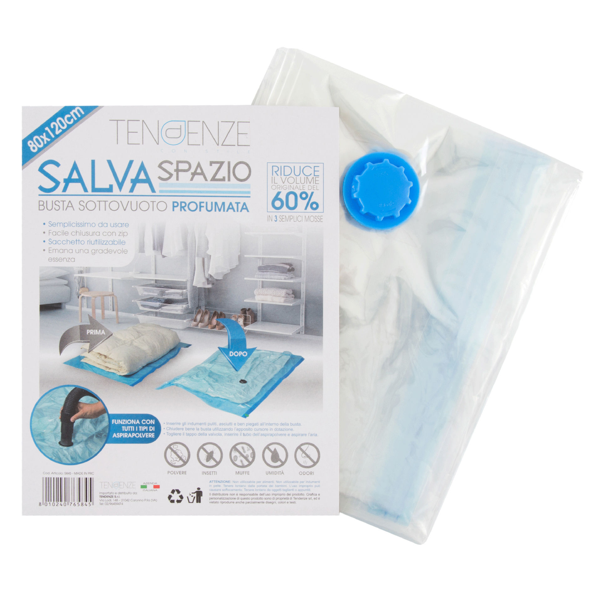 SACCH. SALVASPAZIO GRANDE IN PVC CM80X120Tendenze