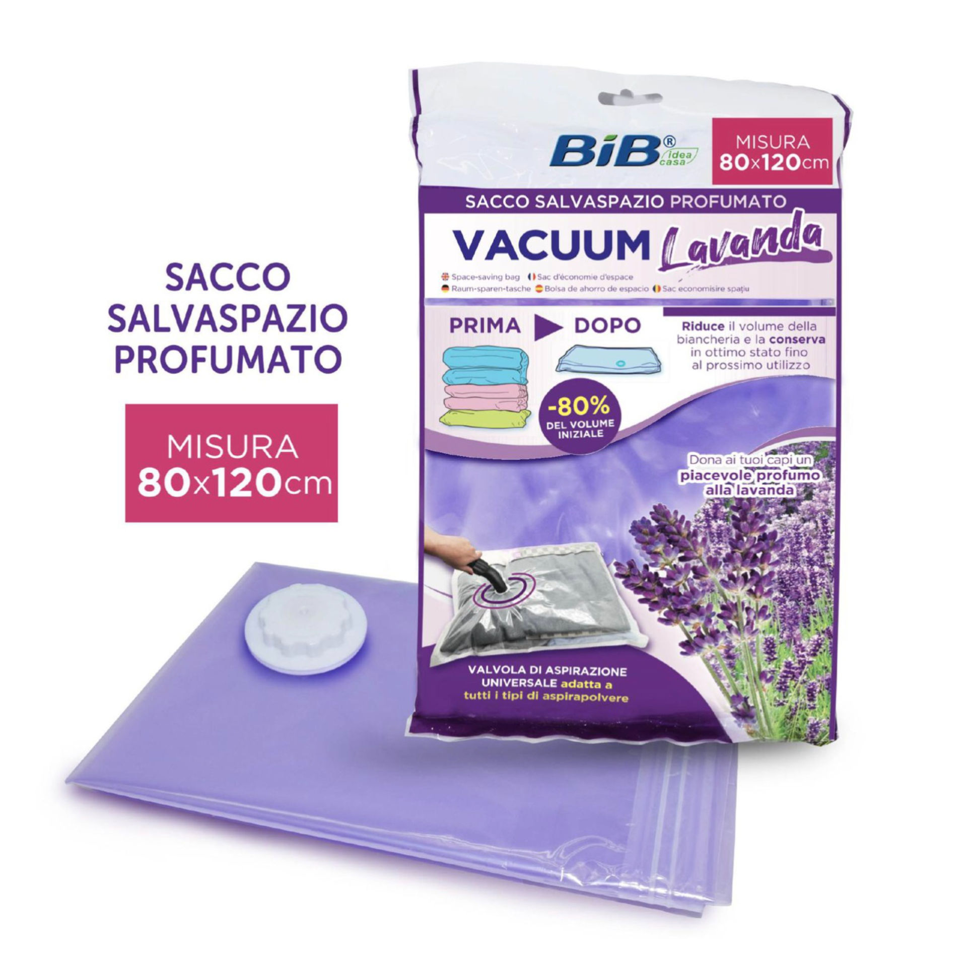 PRO--SACCO SOTTOVUOTO PROF. LAVANDA 80X120Bib