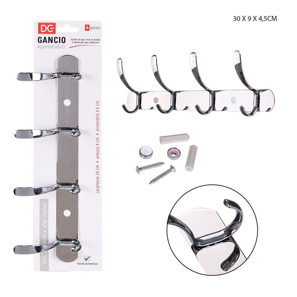 DC CASA GANCI APPENDIABITI 4POSTI 30X9X4.5CMDc