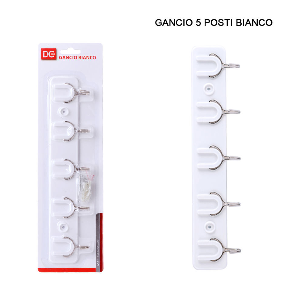 DC CASA GANCIO C/VITI 5 POSTI BIANCODc