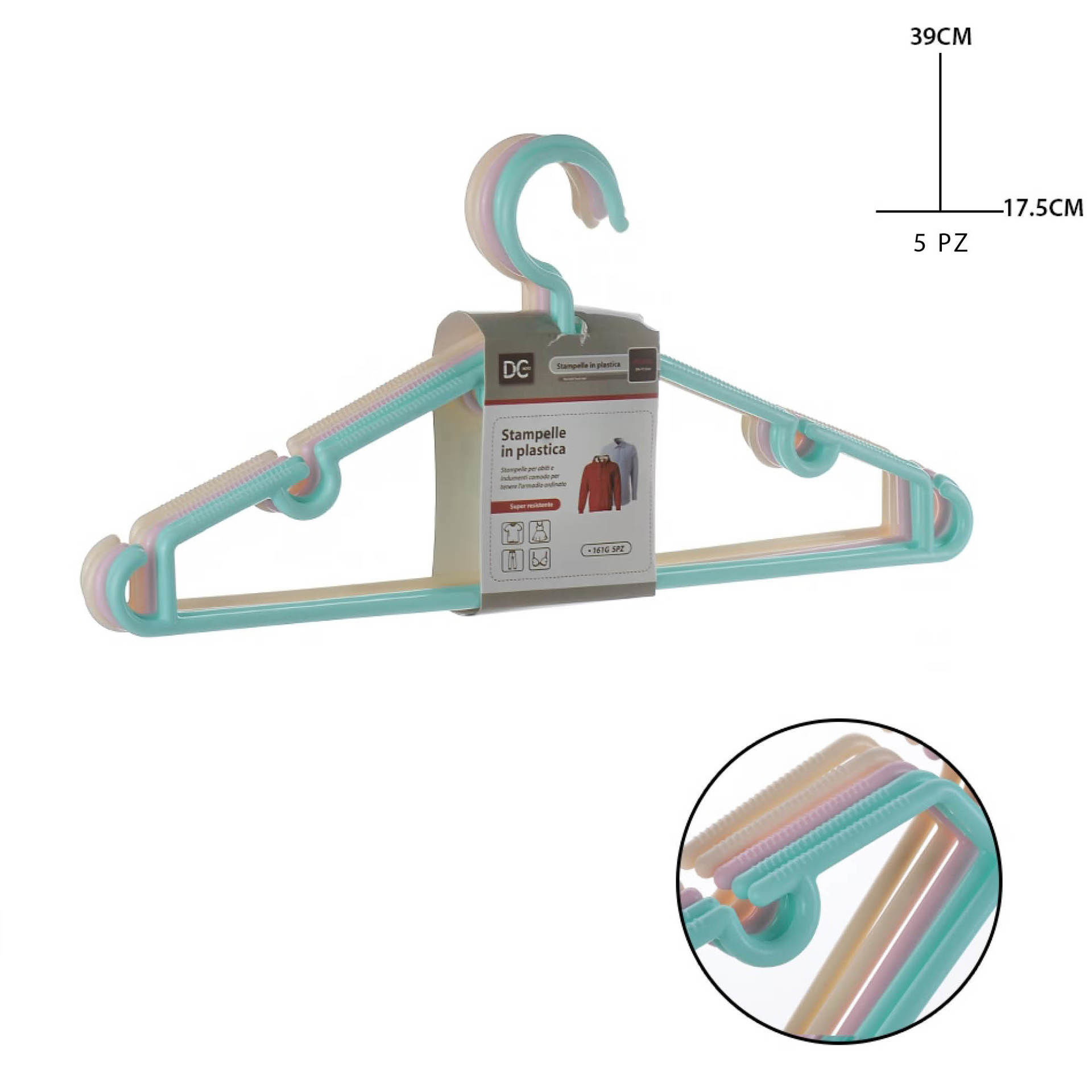 STAMPELLA PLASTICA 39X17.5CM 161G 5PZ ASS.Dc