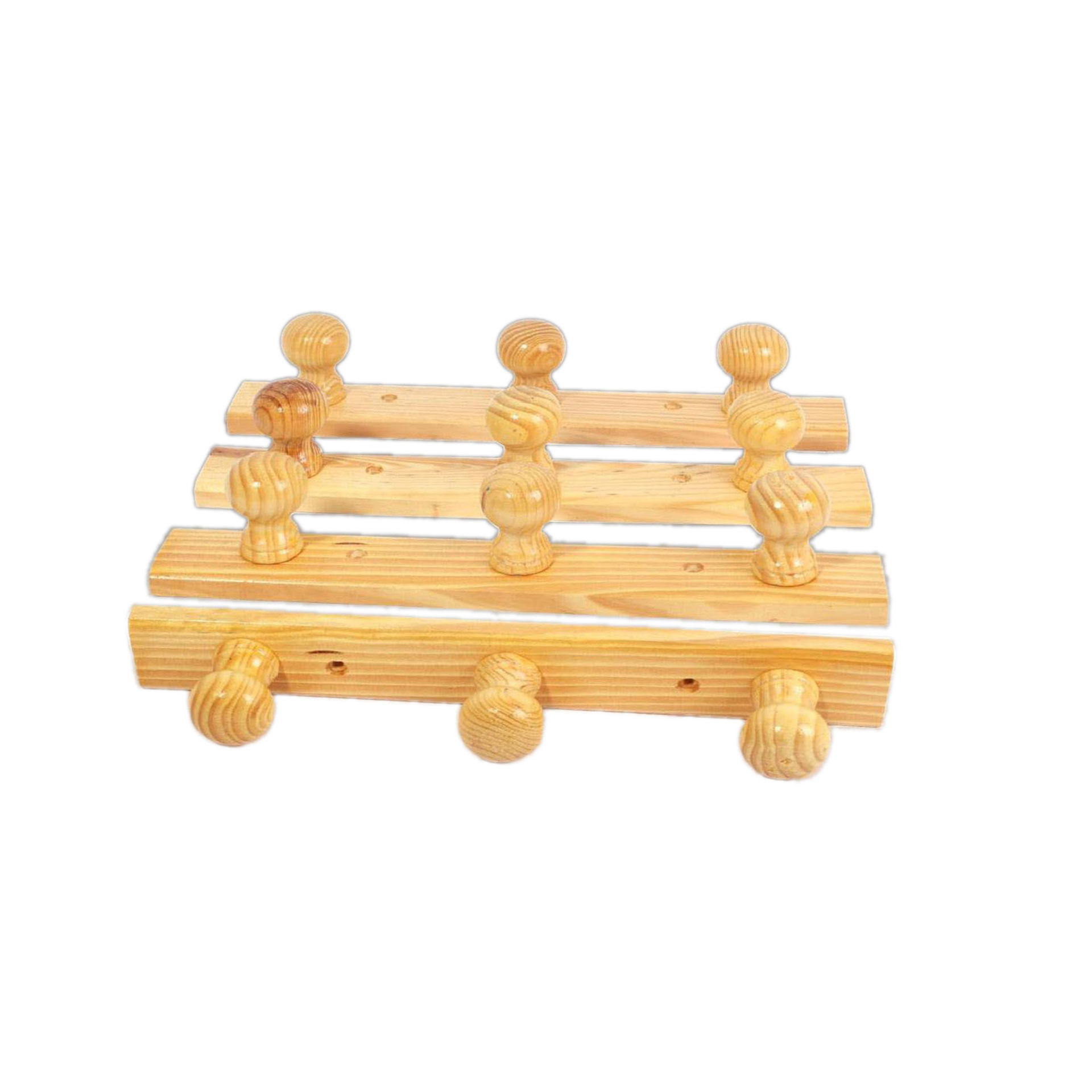 APPENDINO A 3 GANCI IN LEGNO 37*5CM(8924336)Emi Style