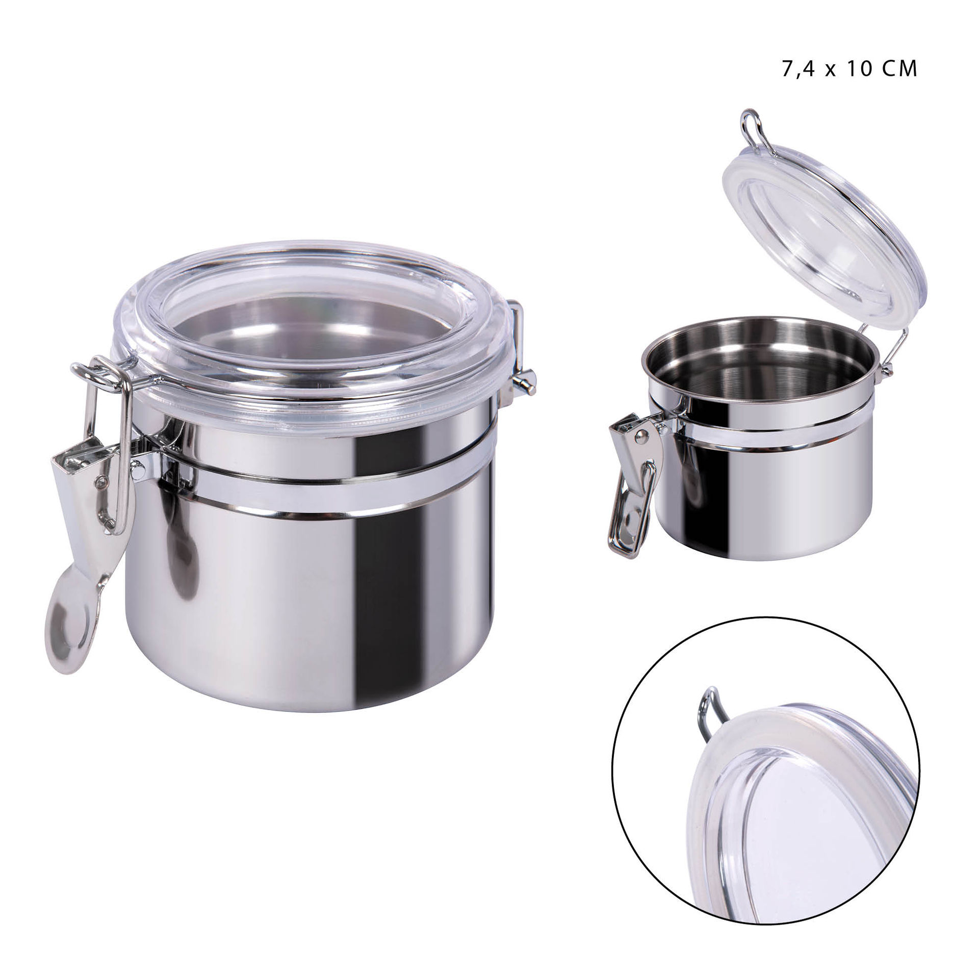 DC CASA CONTENITORE ERMETICO METALLO  7.4X10CMDc