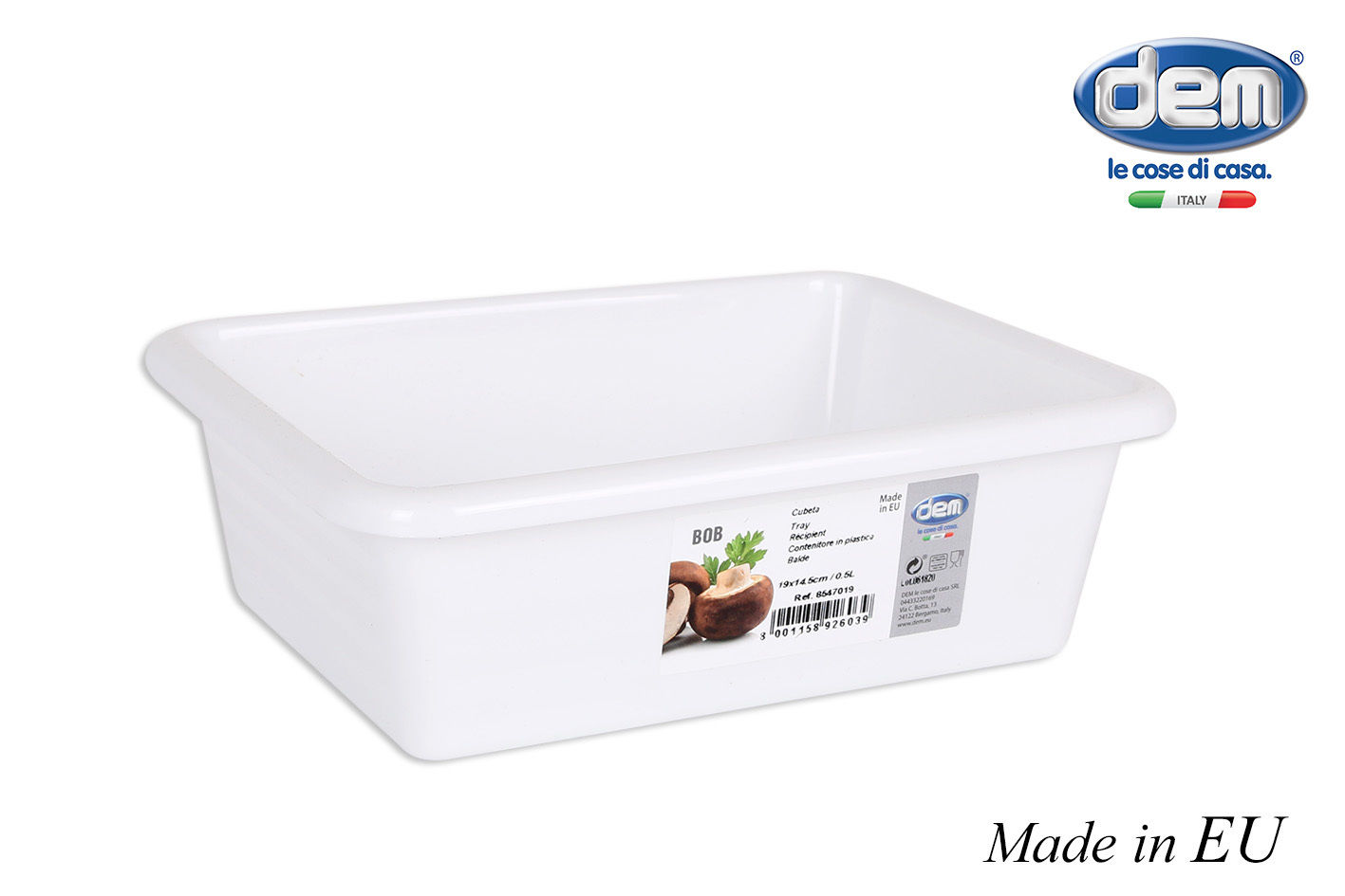 VASCHETTA MINI BRANCO 19X14.5CM/0.5L  BOBSoler