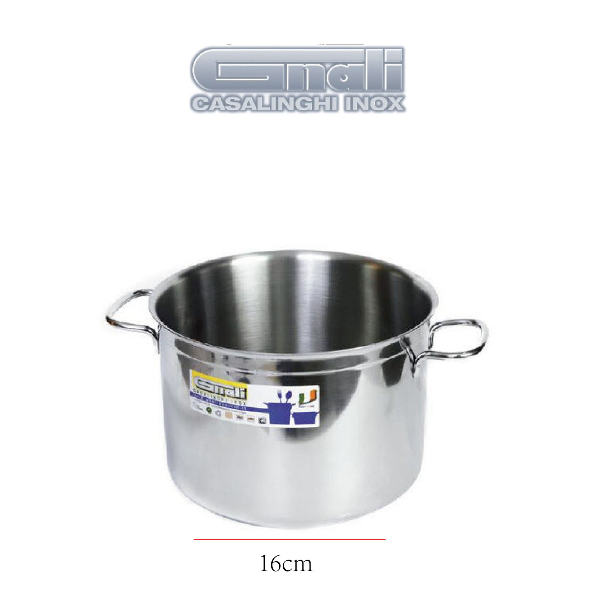 PENTOLA CM.16 INOX 18/C MOD. REALTERMGnali