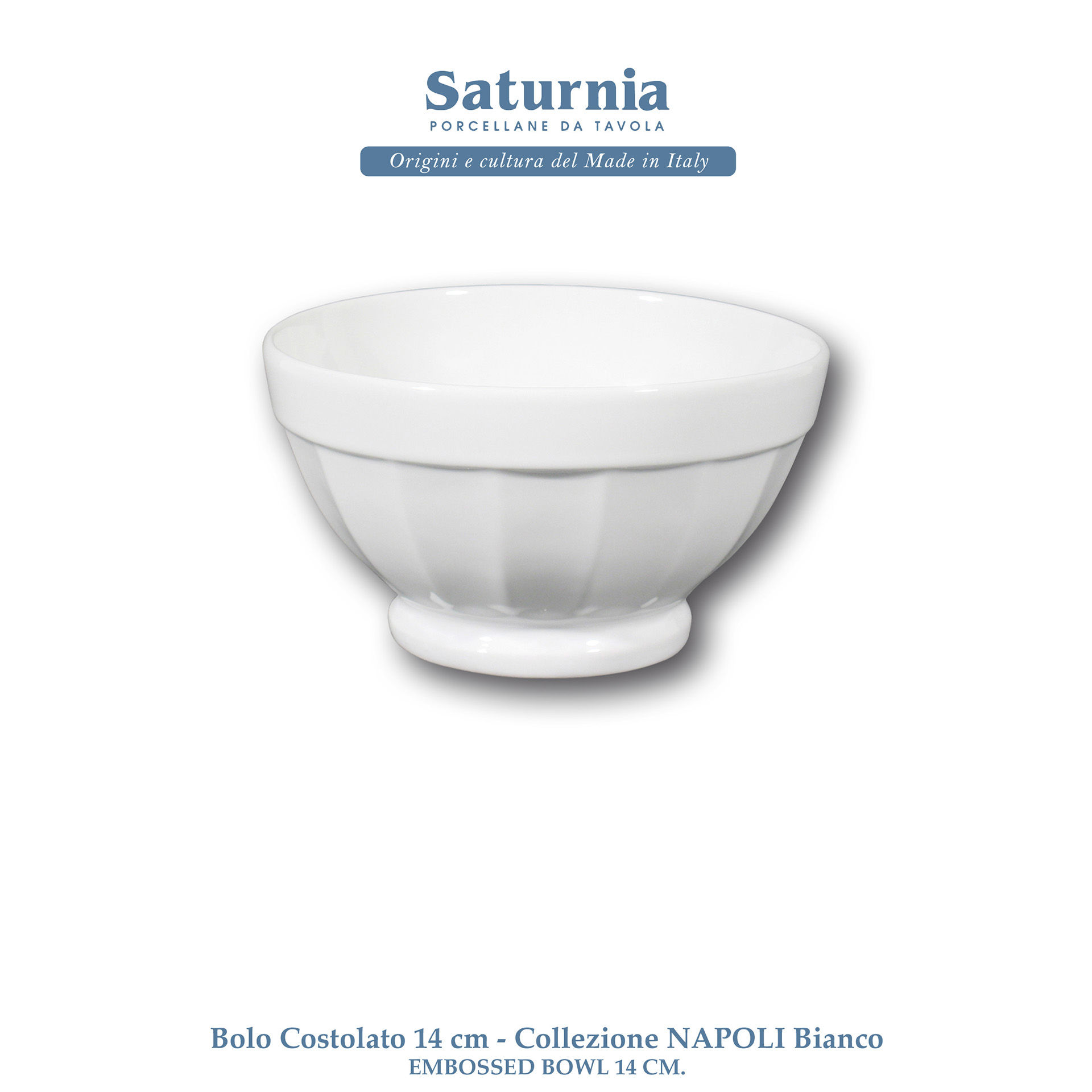 NAPOLI BOLO COSTE 14 CM. BIANCOSaturnia