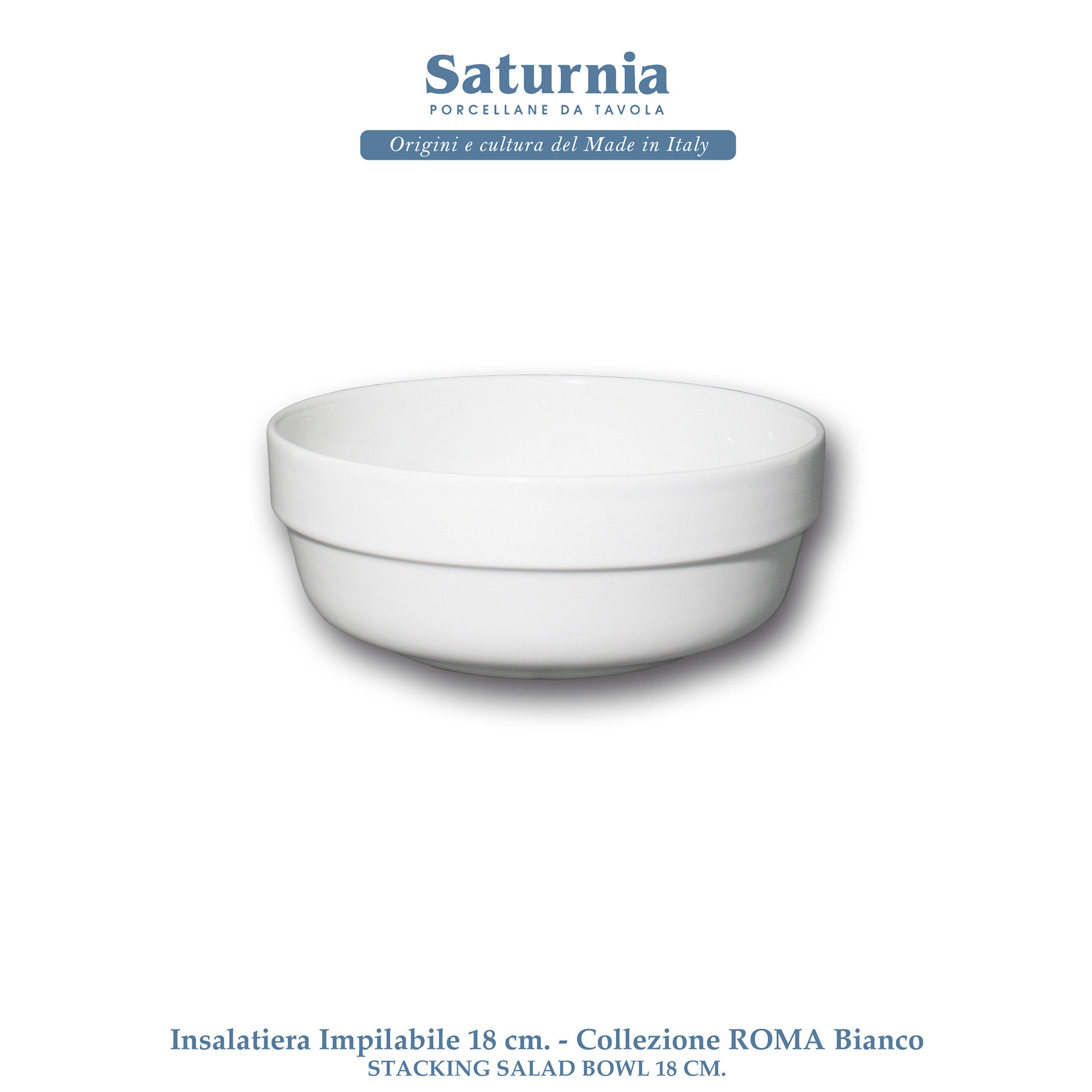 ROMA INSALATIERA IMPILABILE 18 CM. BIANCSaturnia