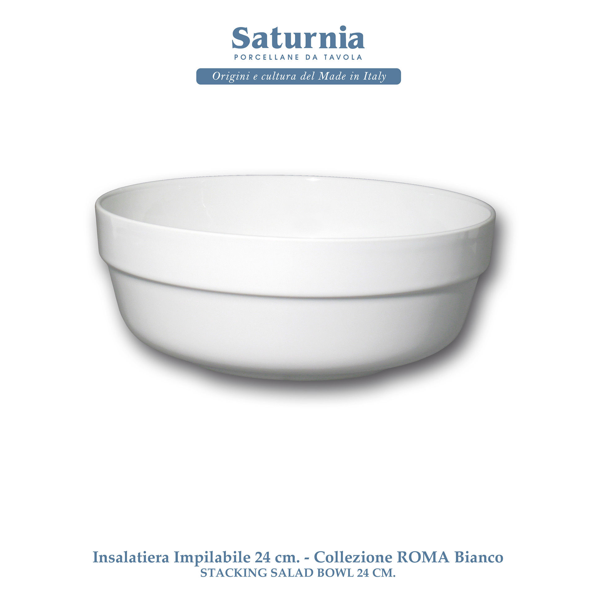 ROMA INSALATIERA IMPILABILE 24 CM. BIANCSaturnia