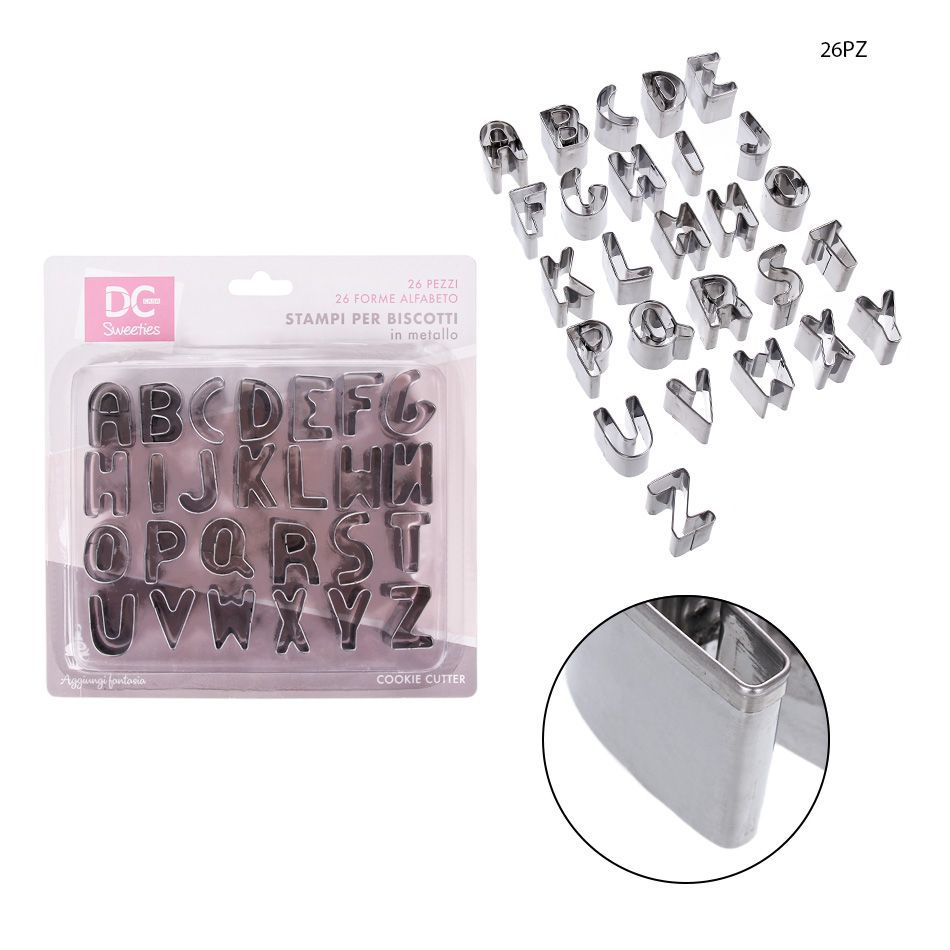 DC CASA FORMINE DOLCI METALLO LETTERE 26PZDc