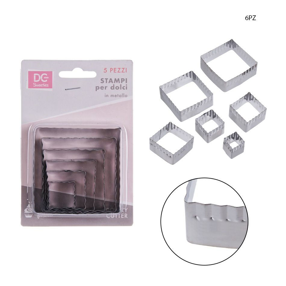 DC CASA FORMINE INOX QUADR. 5PZ 3.6-7X2.5CMDc