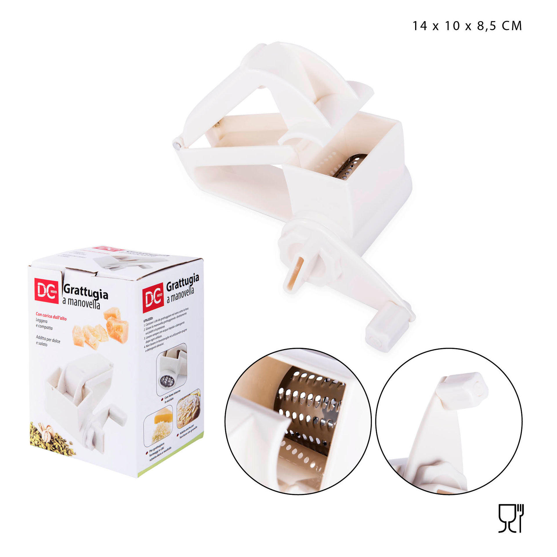 DC CASA GRATTUGIA A MANOVELLA 14X10X8.5CMDc