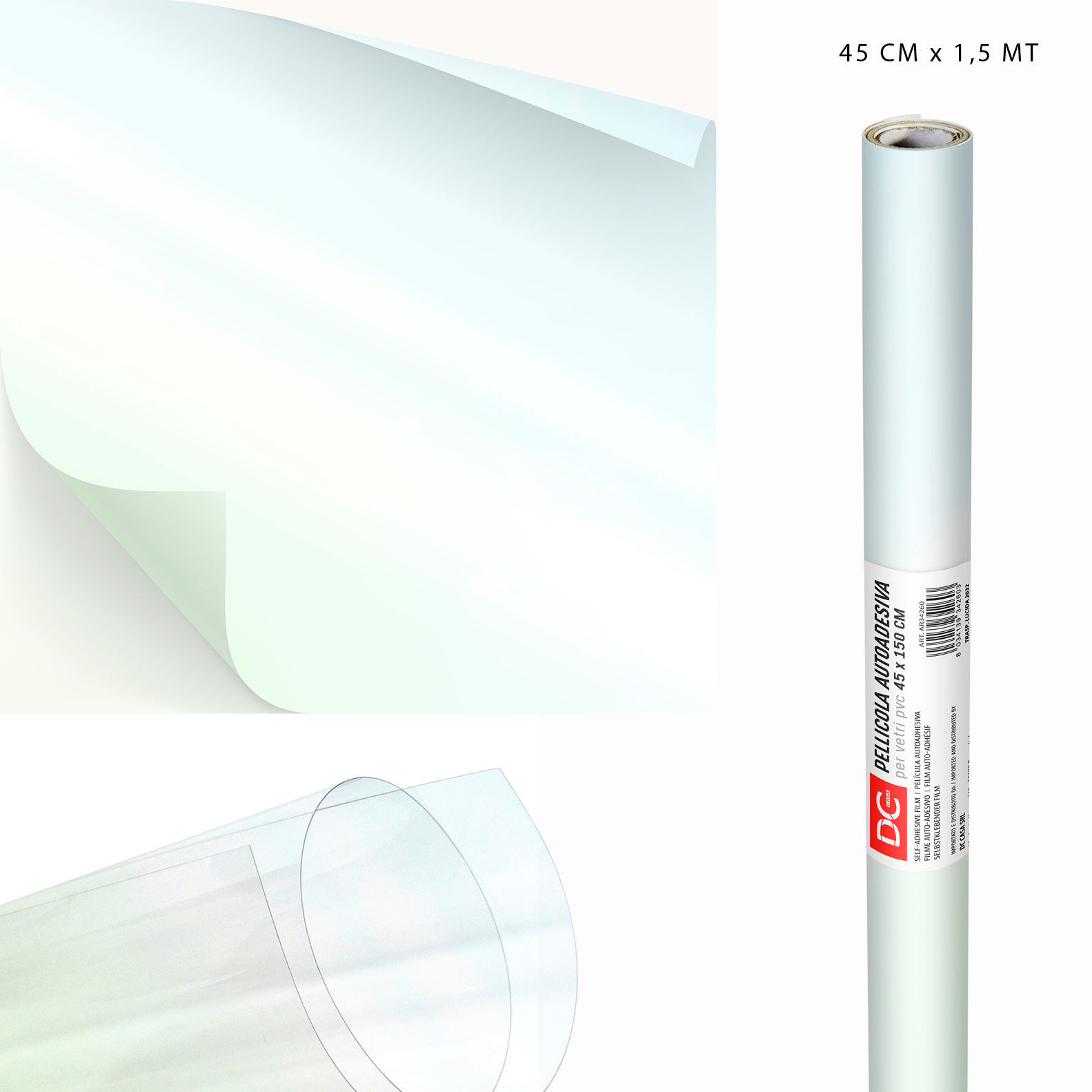 DC CASA PELLICOLA AUTOADES. VETRO 45CMX1,5M S016Dc