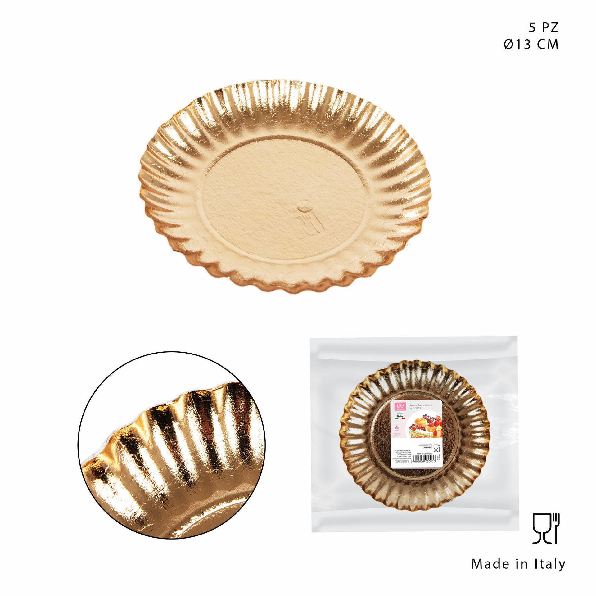 DC CASA PIATTO RICCIO 13CM 5PZDc