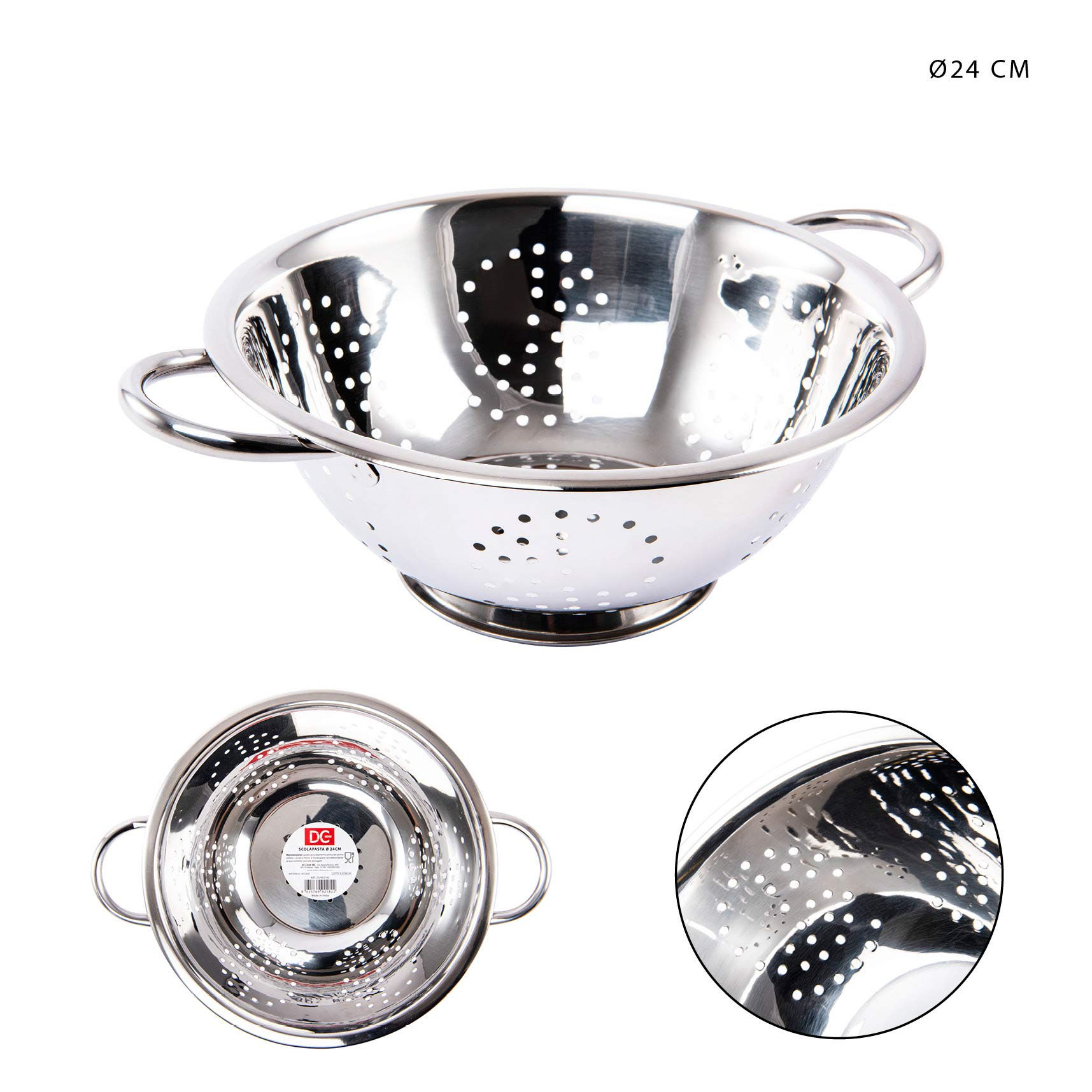 DC CASA SCOLAPASTA ACCIAIO INOX D.24CMDc