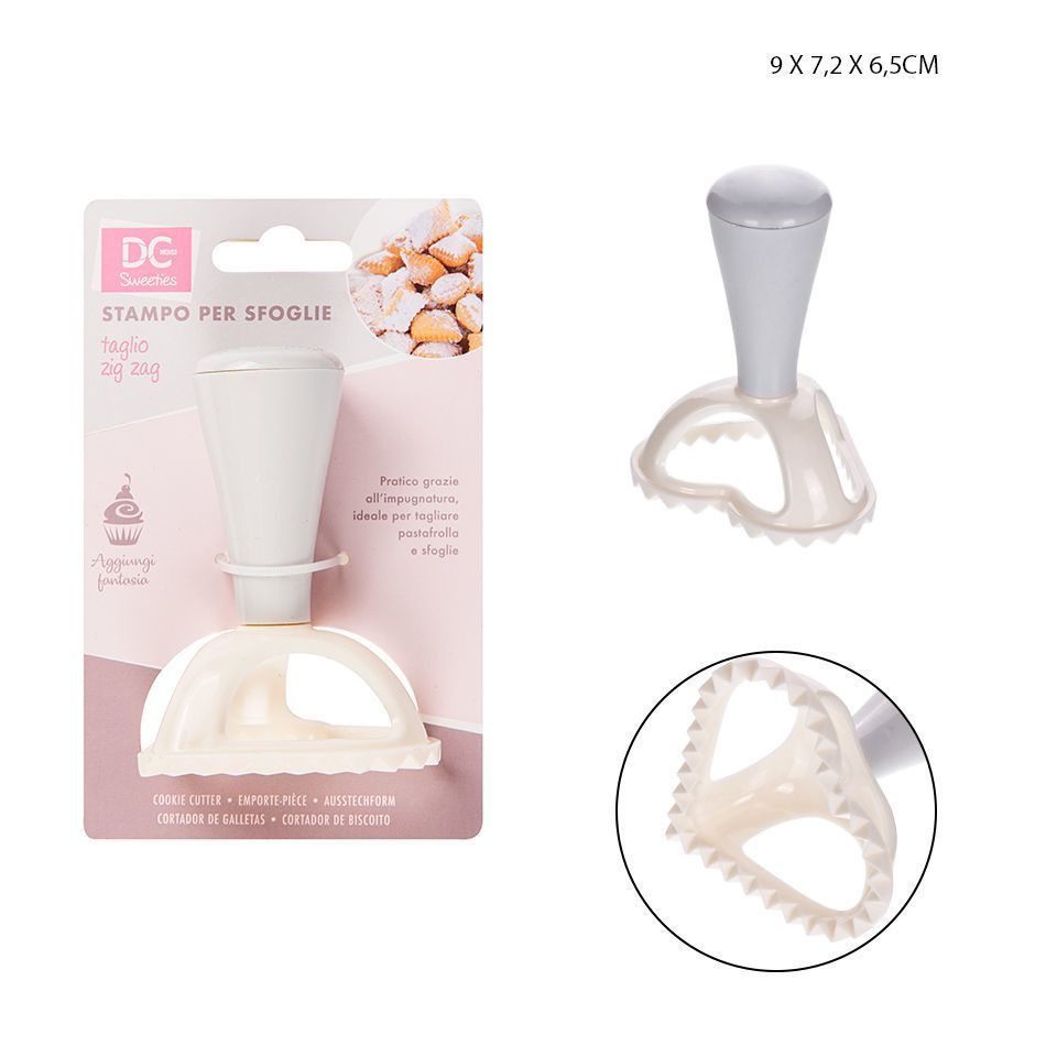 DC CASA STAMPO PASTA PLAST. ZIGZAG 9X7,2X6,5CMDc