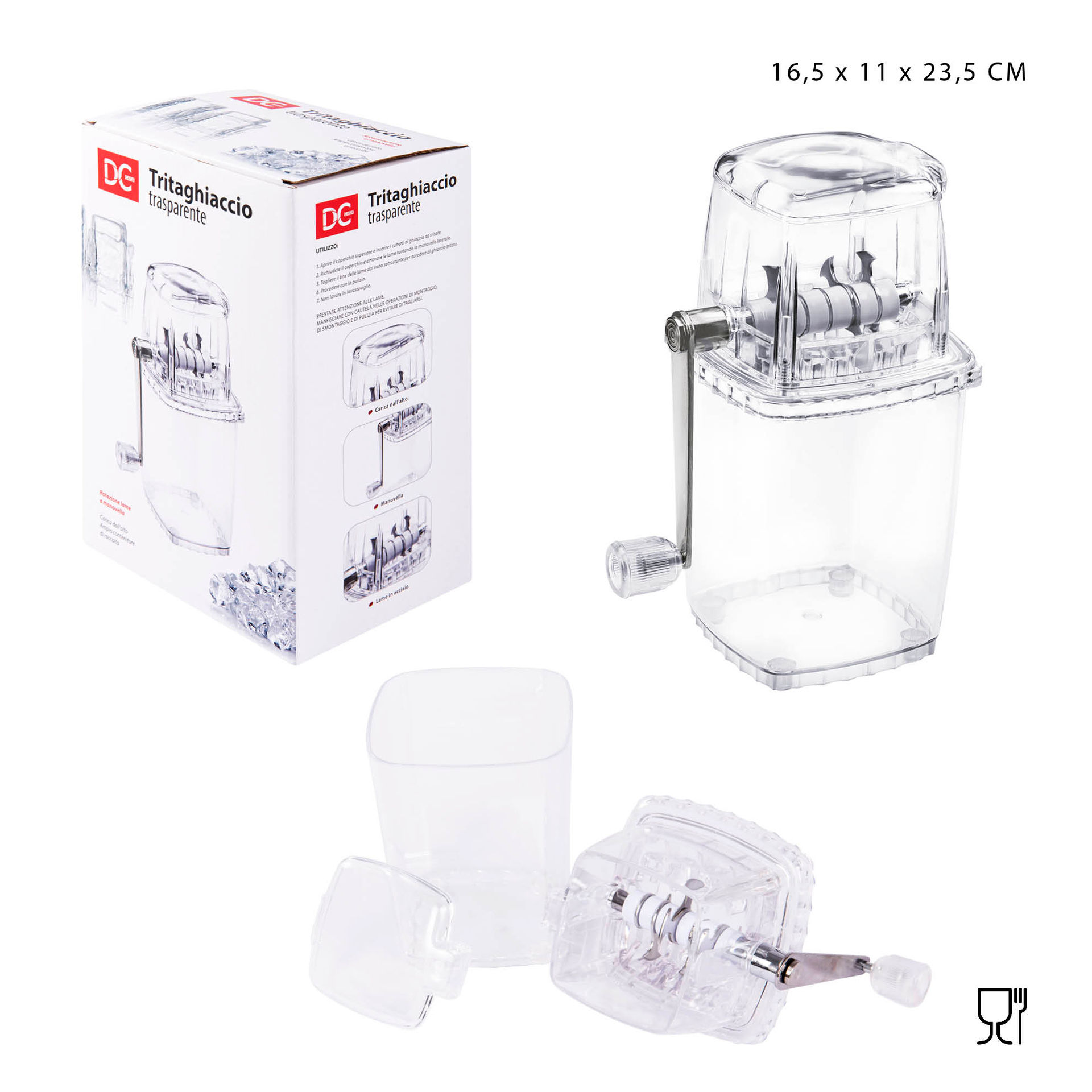 DC CASA TIRAGHIACCIO TRASPARENTE 16.5X11X23.5CMDc