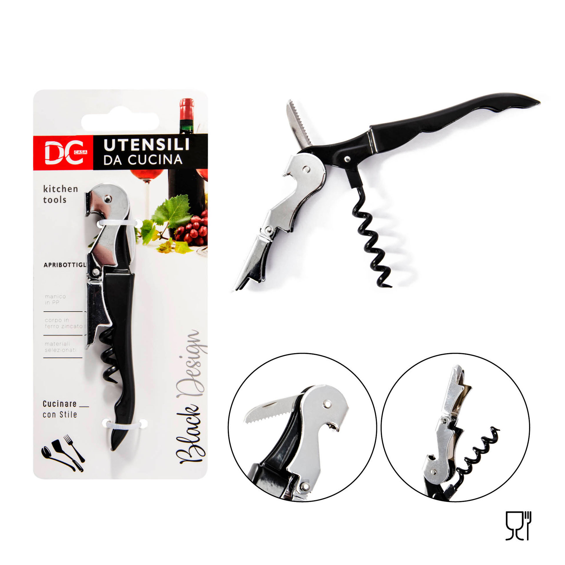 DC CASA L/BLACK APRIBOTTIGLIA 12X2X1.5CMDc