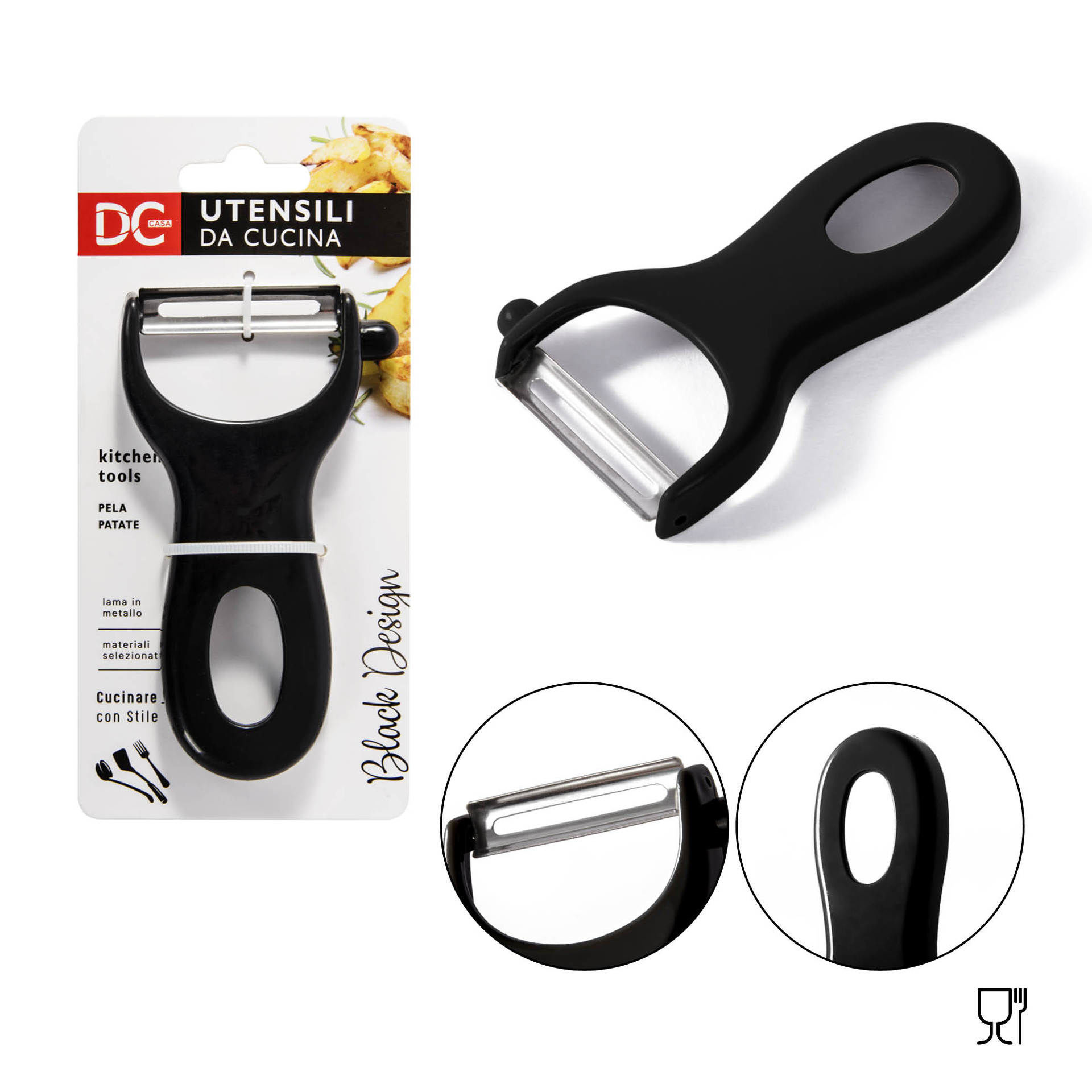 DC CASA L/BLACK PELAPATATE 12.6X7X1.4CMDc