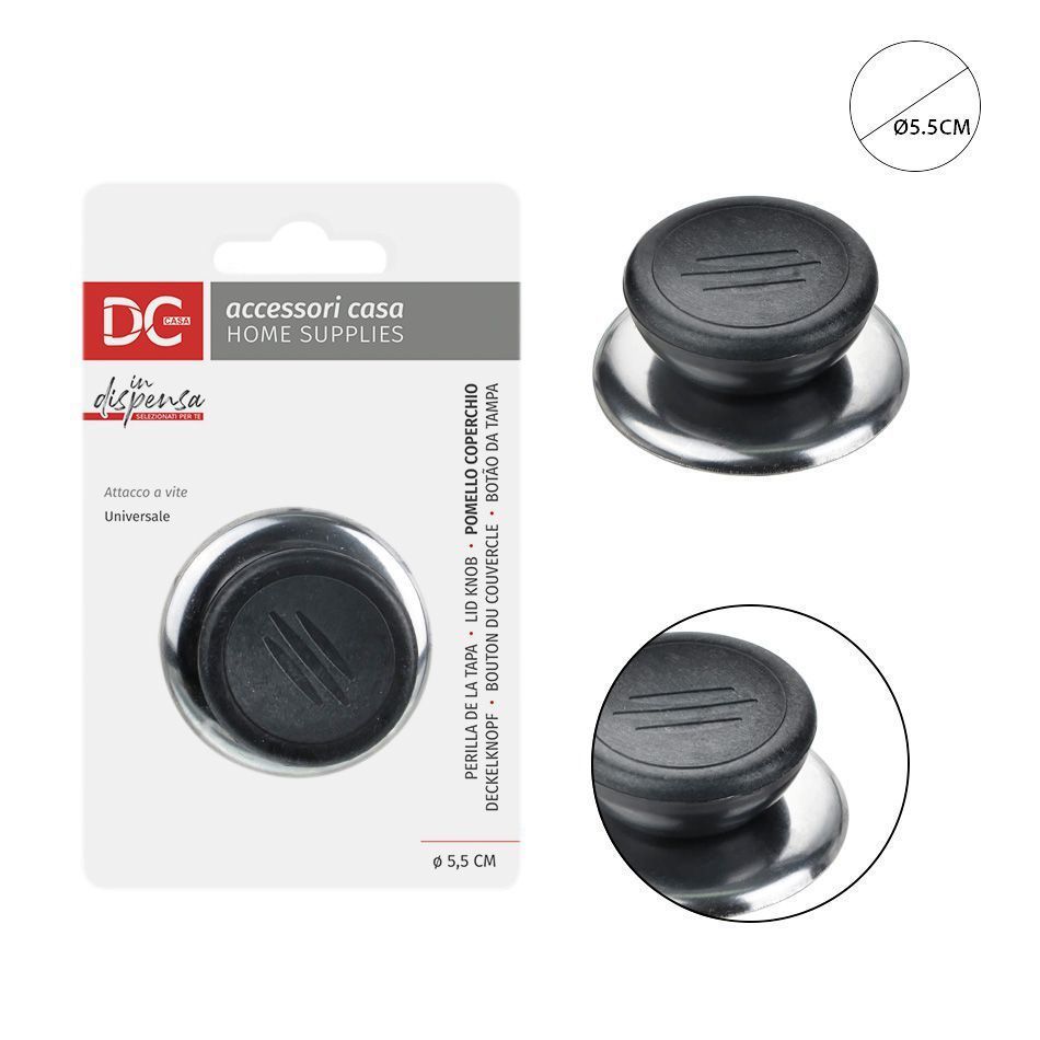 DC CASA POMELLO COPERCHIO INOX UNIVERSALE 5.5CMDc