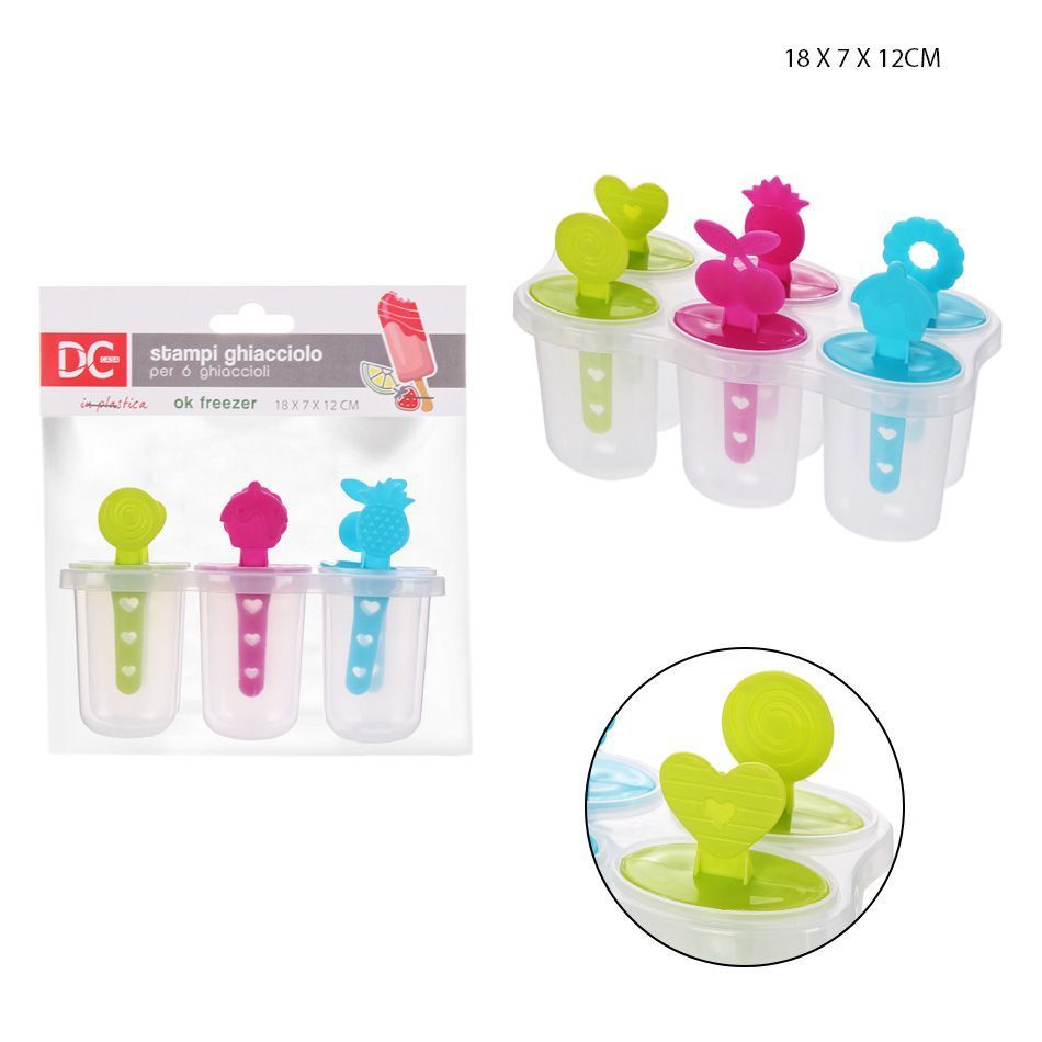 DC CASA STAMPO GHIACCIOLO PLAST. 6PZ 18X7X12CMDc