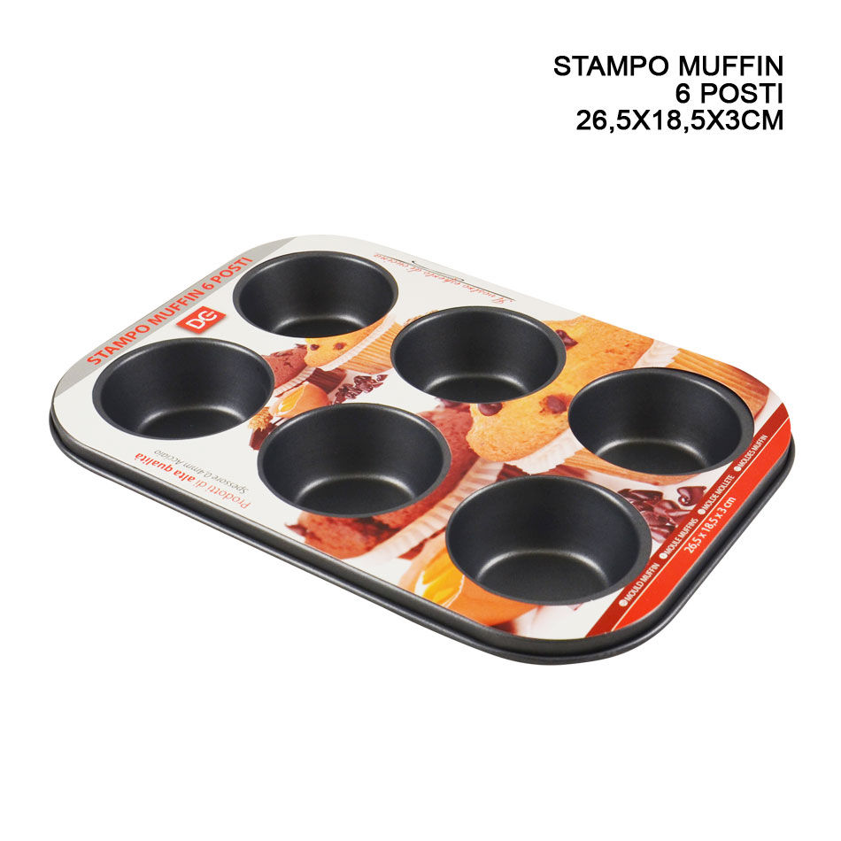 STAMPO MUFFIN 6 POSTI 26,5X18,5X3CMDc