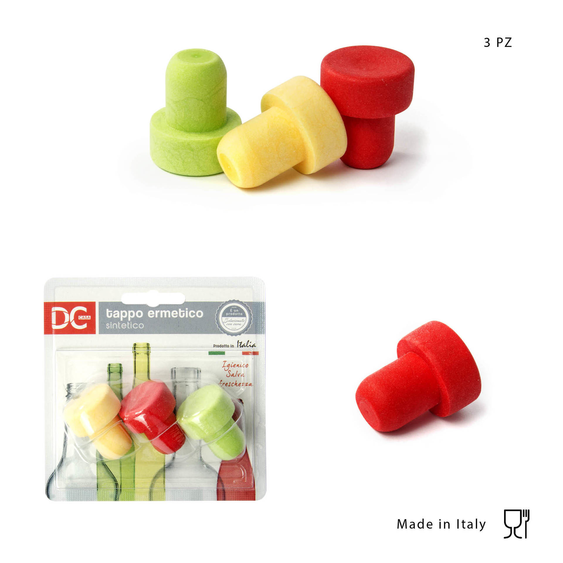 TAPPO BOTTIGLIA SINTETICO 3PZDc