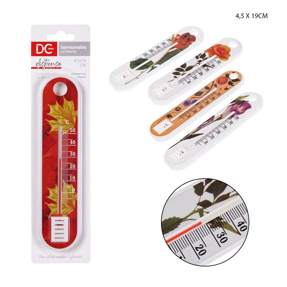 DC CASA TERMOMETRO AMBIENTE 4,5X19CM DEC.FIOREDc