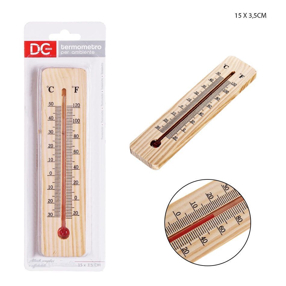 DC CASA TERMOMETRO AMBIENTE LEGNO 15X3.5CMDc