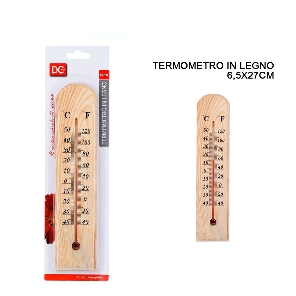DC CASA TERMOMETRO AMBIENTE LEGNO 6,5X27CMDc