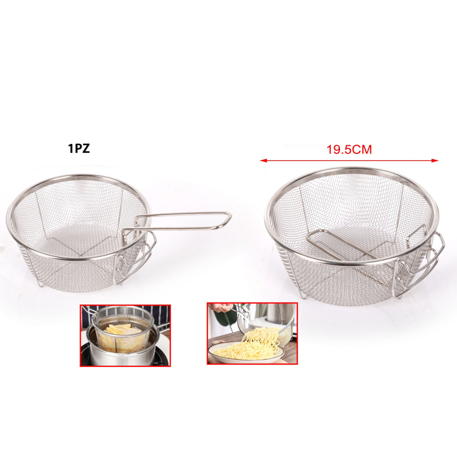 CESTELLO PER FRITTURA ROTONDO 19.5CM*19.5CMEmi Style