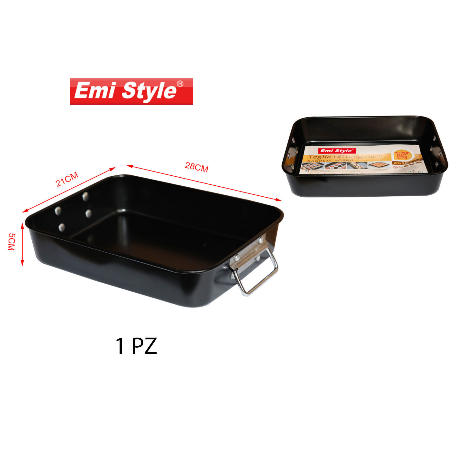 EMI STYLE TEGLIA RETTANGOLARE 28*21*5CMEmi Style