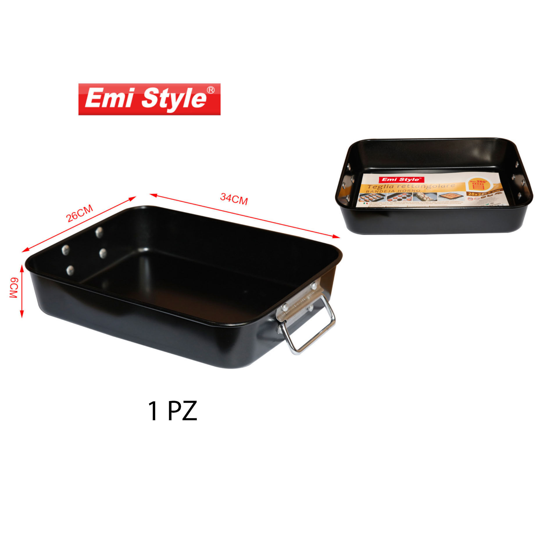 EMI STYLE TEGLIA RETTANGOLARE 34*26*6CMEmi Style