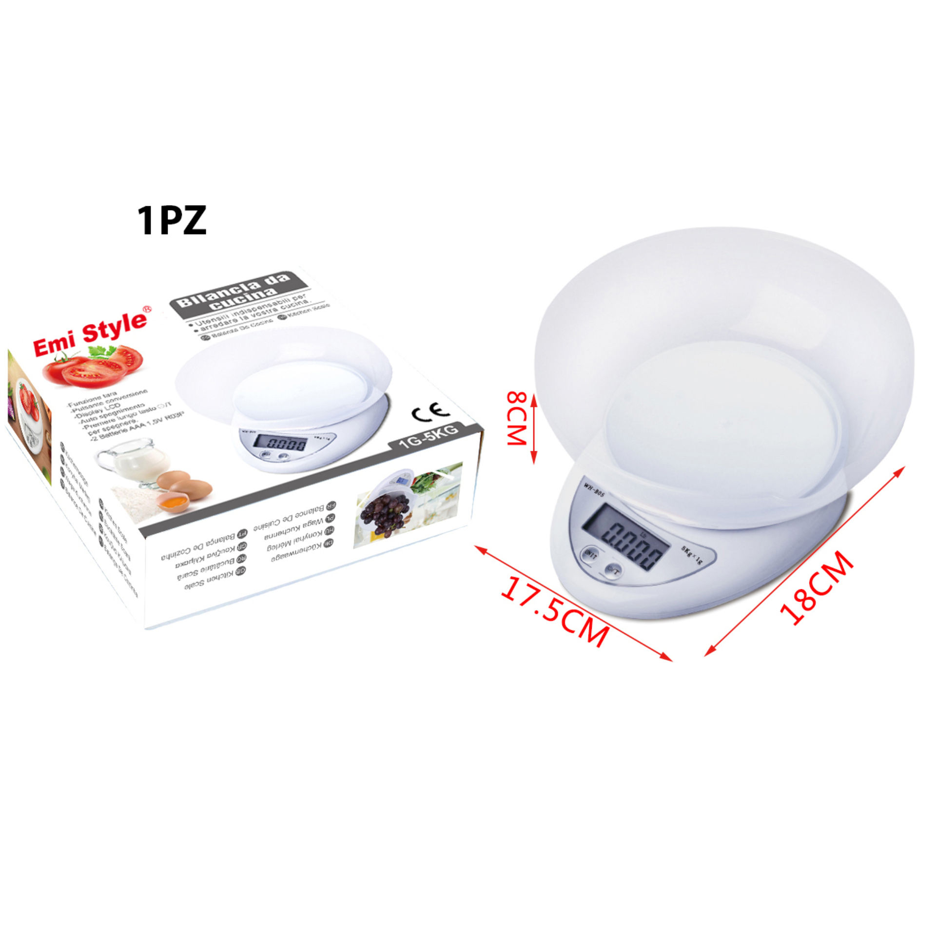 BILANCIA DA CUCINA 5KG/1GEmi Style