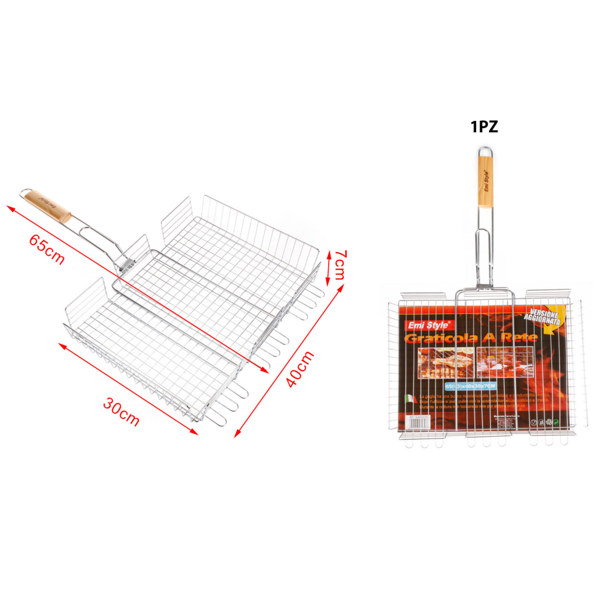 GRATICOLA A RETE65(3)*40*30*7CM(6409491)Emi Style