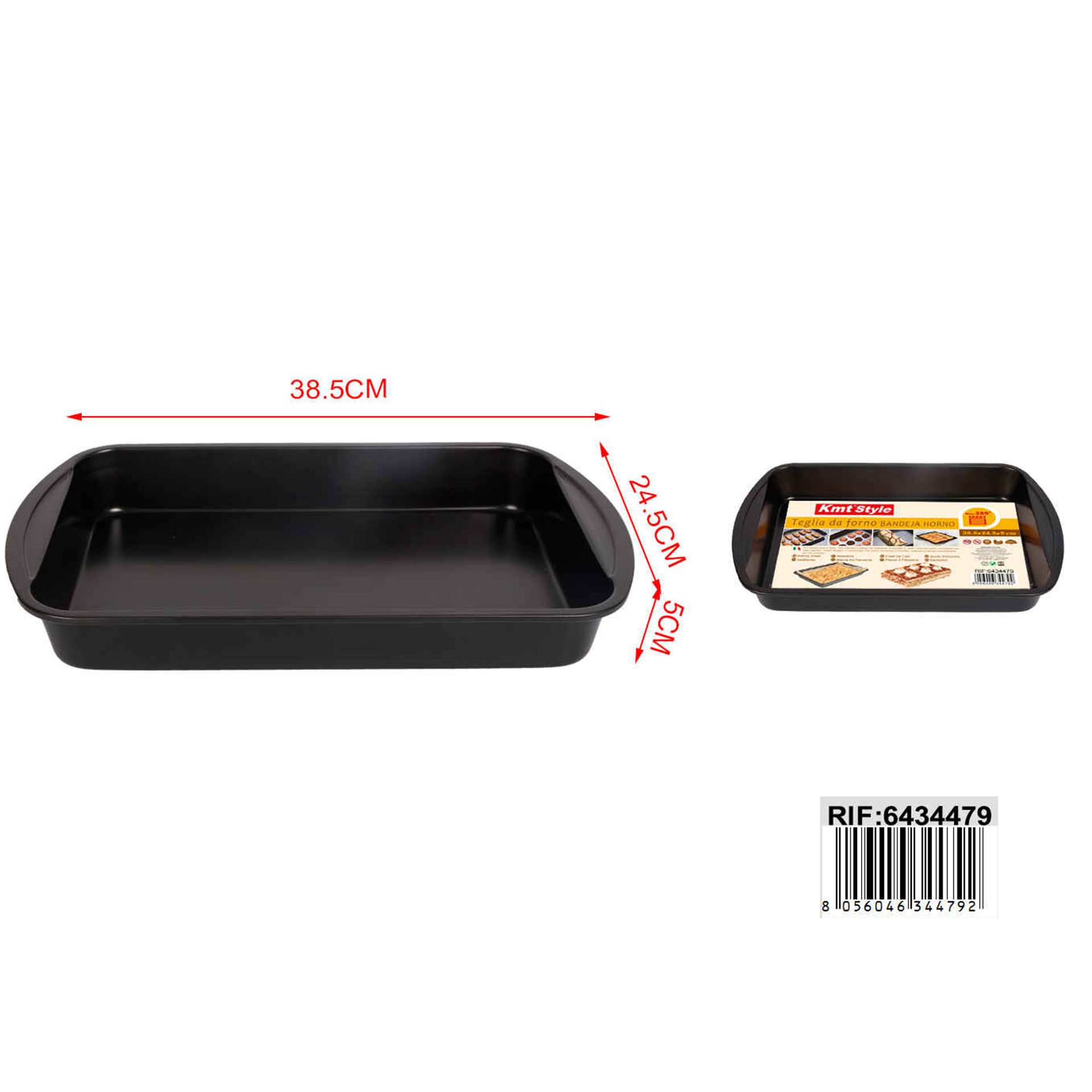 TEGLIA DA FORNO RETTAGOLARE 38.5*24.5*5CMEmi Style