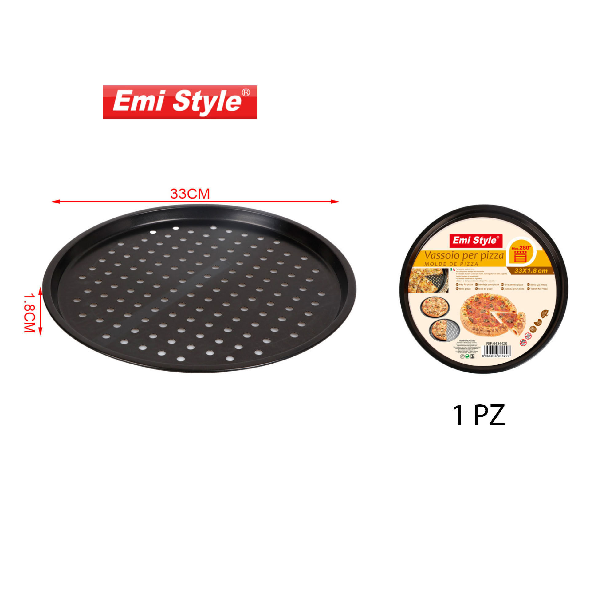VASSOIO PER PIZZA 33*1.8CMEmi Style