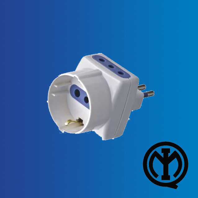 ADATTATORE 10A 2 PRESE 10A+1 SCHUKOExtrastar