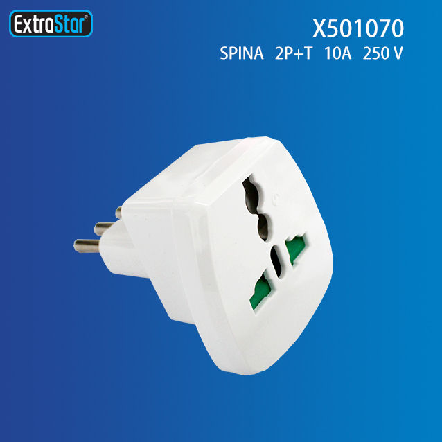 ADATTATORE UNIVERSALE 2P+T 10AExtrastar