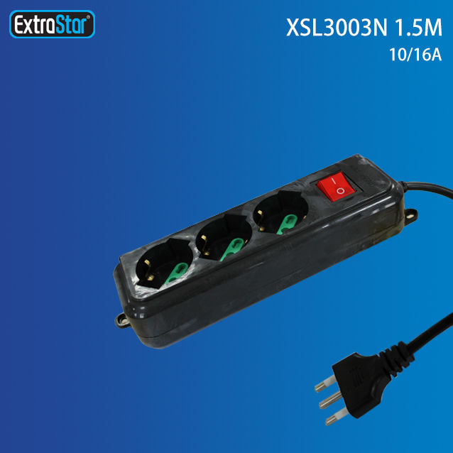 MULTIPRESA 3 POSIZIONI CON INTERRUTTORE-1.5MExtrastar