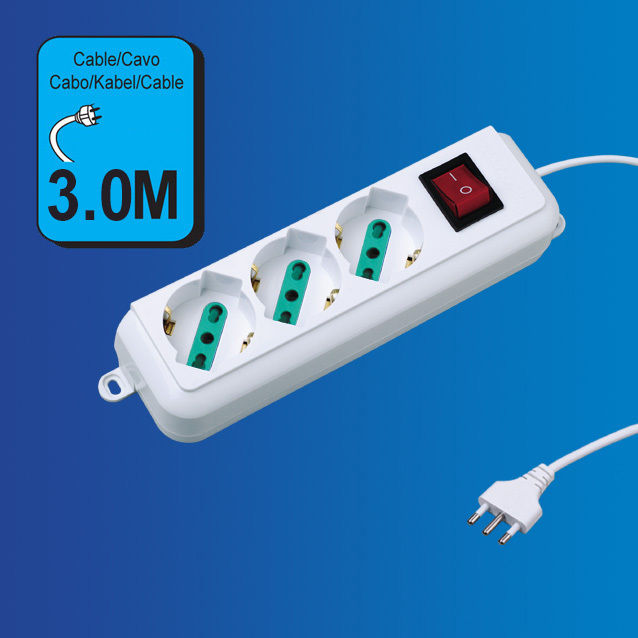 MULTIPRESA 3 POSIZIONI CON INTERRUTTORE-3MExtrastar