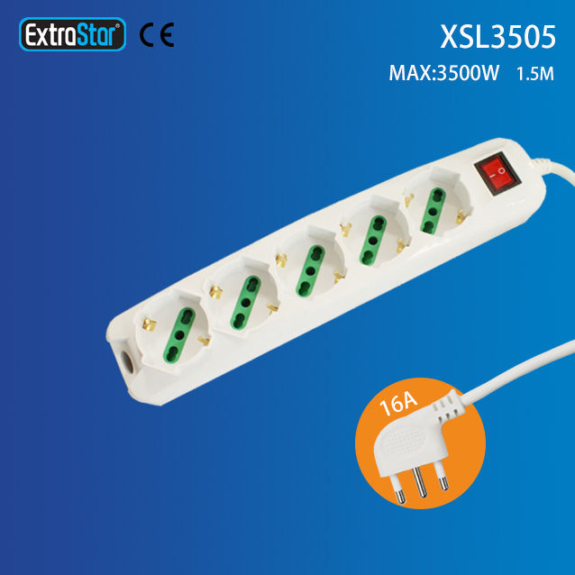 MULTIPRESA 5 POSIZIONI CON INTERRUTTOREExtrastar