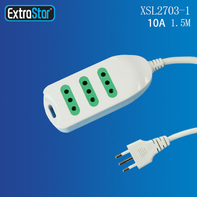 MULTIPRESA SPINA 10A CON 3 POSIZIONI 10A 1.5MExtrastar