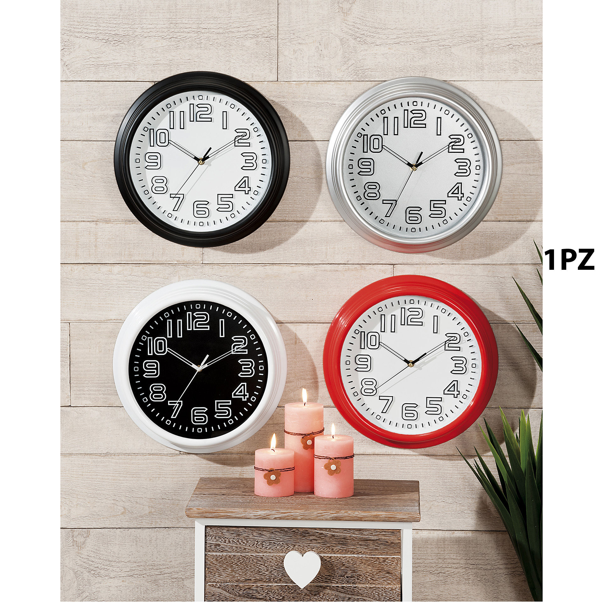 OROLOGIO PARETE PLAST ASS4COL D33Ad Trend