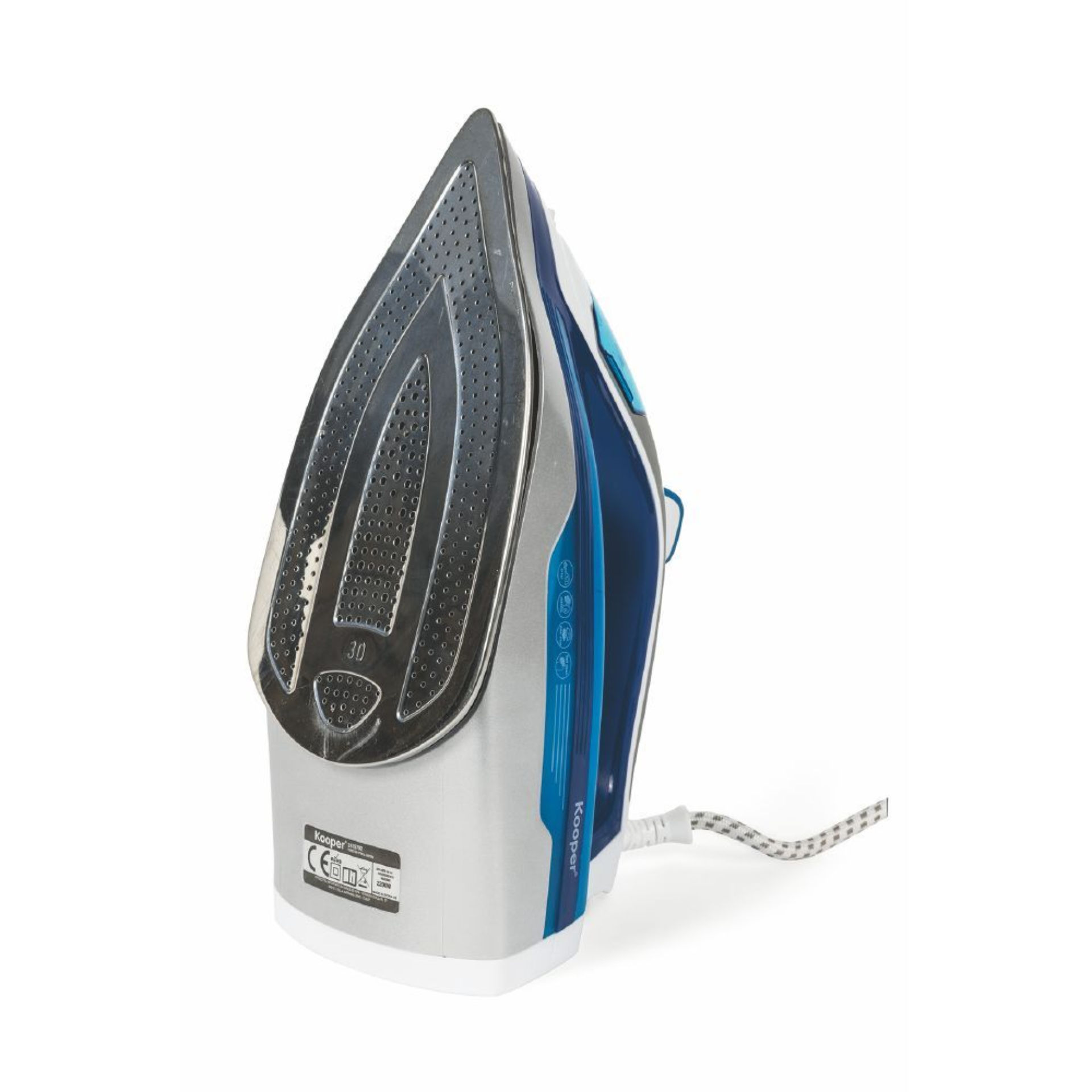 FERRO DA STIRO A VAPORE 2200W BASE ACCIAIO BLU E GKooper